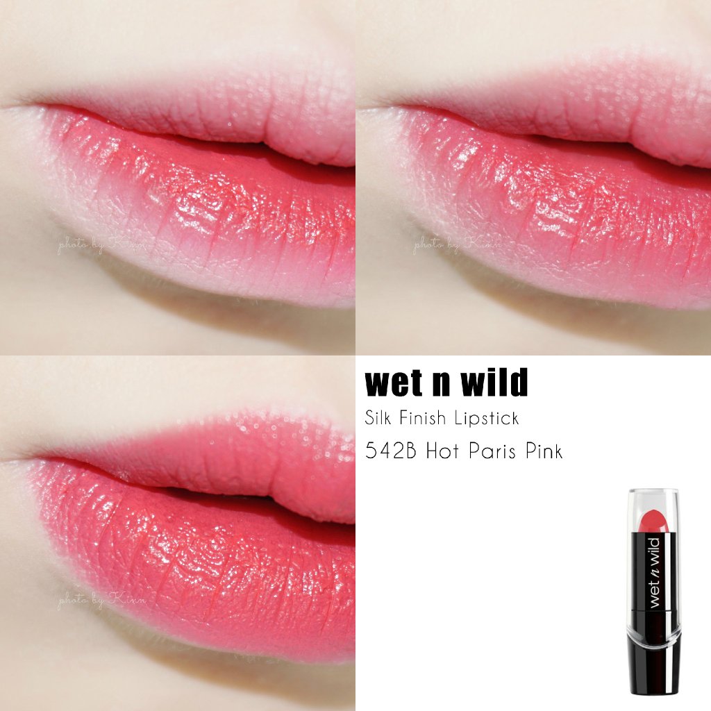 Wet n Wild WNW Silk Finish维特娃莹润唇膏542B HOT PARIS PINK