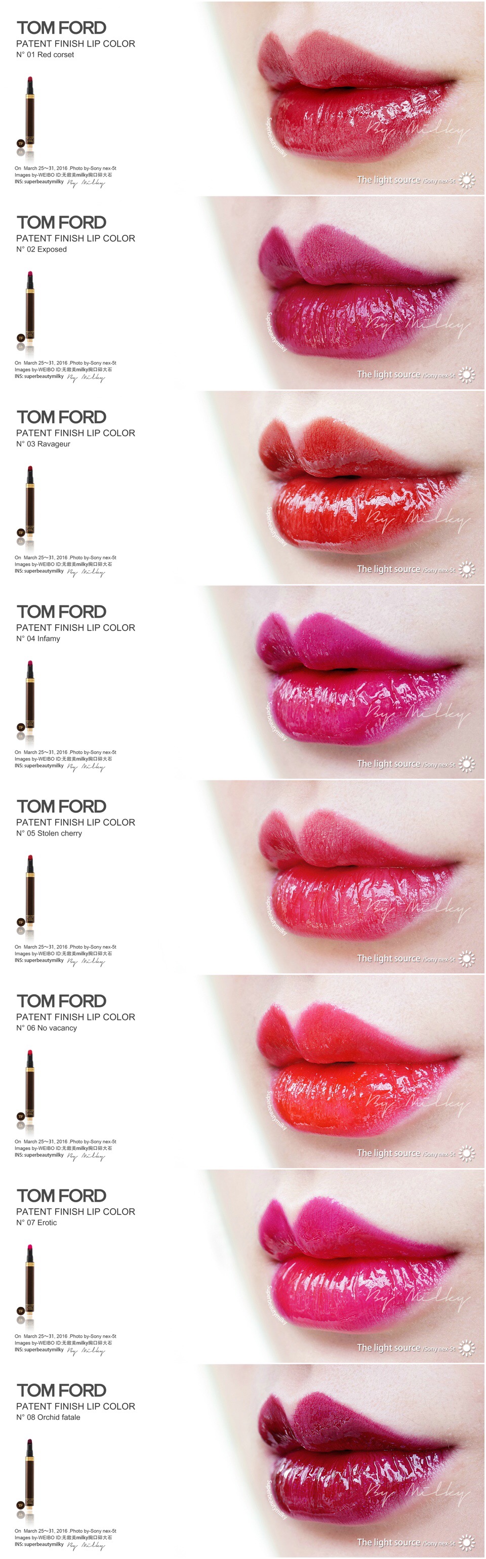 TOM FORD液体唇膏笔01/02/03/04/05/06/07/08全试色