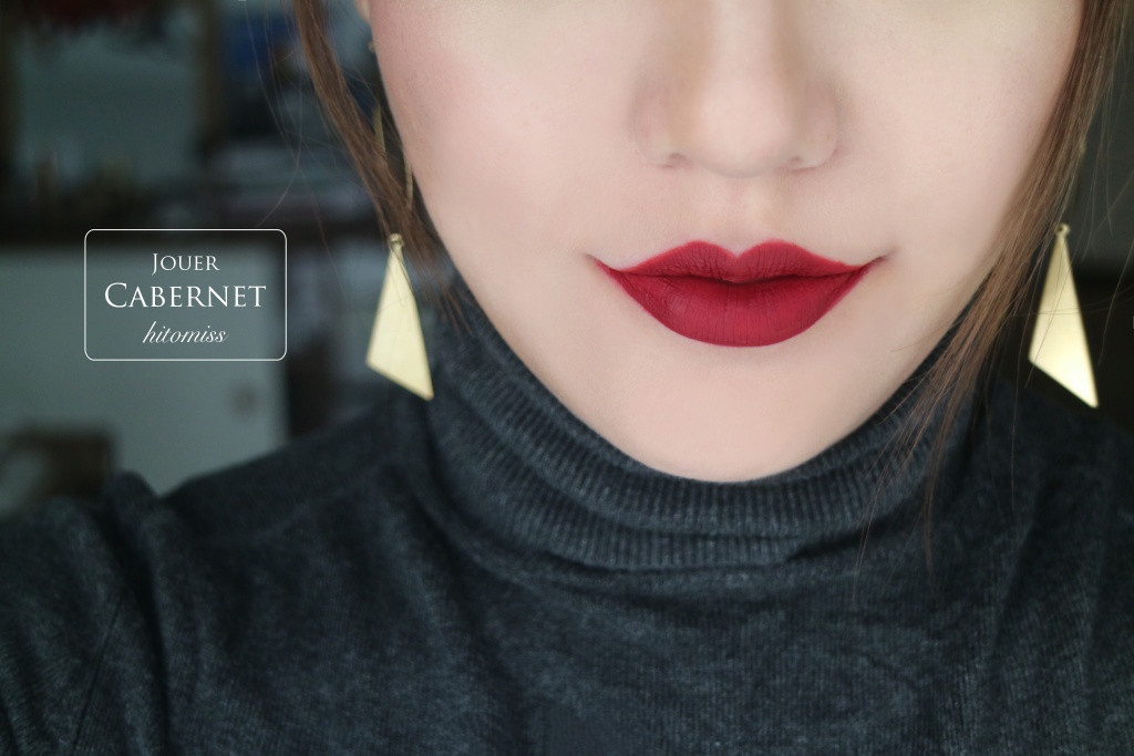 JOUER 唇釉Skinny dip/Cabernet/Brique/Bronze rose/Noisette试色