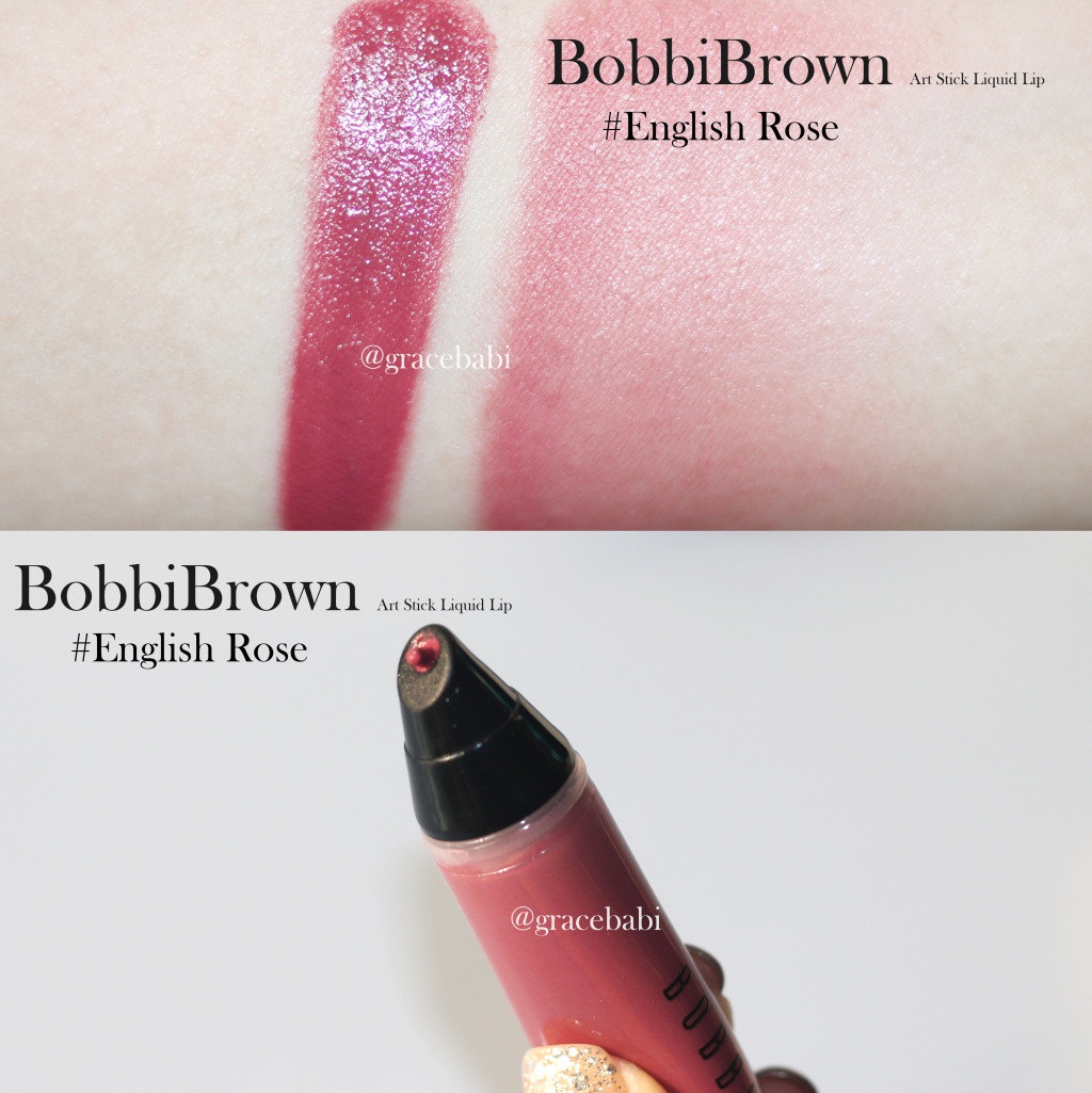 BobbiBrown2017春季笔状液体唇釉english rose试色