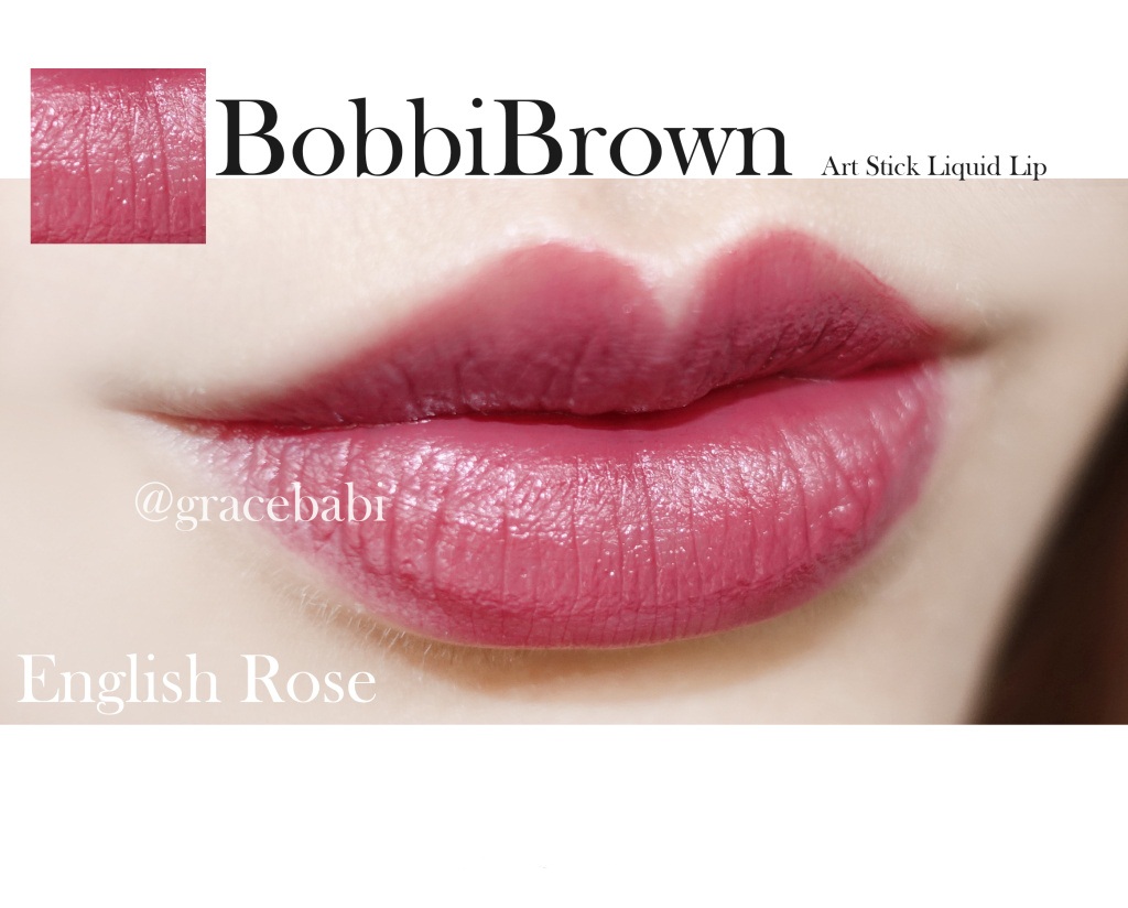 BobbiBrown2017春季笔状液体唇釉english rose试色