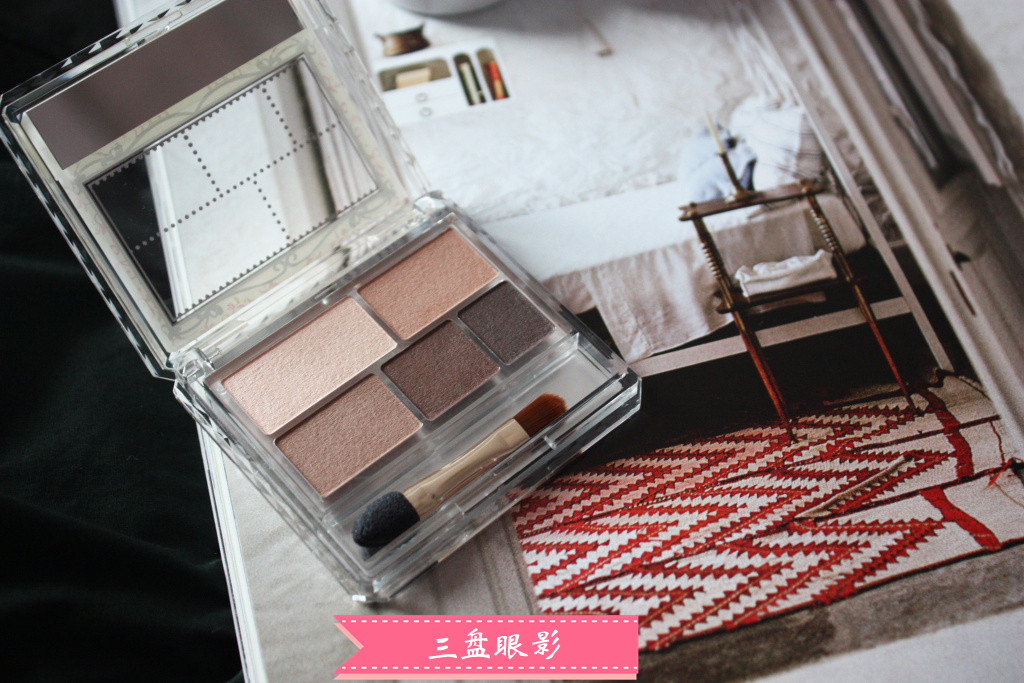 三盘眼影：Colourpop眼影Dgaf、KVD眼影Rust、Canmake眼影01试色